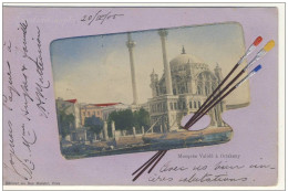 Carte Gaufrée Pinceaux CONSTANTINOPLE Embossed Mosquée Validé 1905 MATTEOSIAN - Turquie
