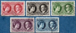 Luxemburg 1927 Philatelic Exhibition 5 Values Cancelled Grand Duchess Charlotte & Prince Consort Felix - Usati