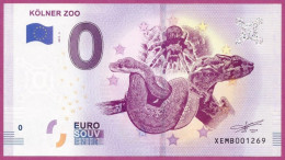0-Euro XEMB 2019-3 KÖLNER ZOO - SPINNE & SCHLANGE - Private Proofs / Unofficial