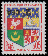 ** REUNION - Poste - 343b, Surcharge Renversée: 2f. S. 5c. Oran - Unused Stamps