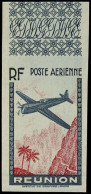 ** REUNION - Poste Aérienne - 2d, Non Dentelé, Sans Valeur Faciale, Bdf: (3.65f.) Bleu Et Rouge-carmin - Aéreo