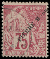 O SAINT PIERRE & MIQUELON - Poste - 29b, Sans "S" à "ST", Signé Scheller: 75c. Rose - Unused Stamps