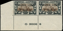 ** SAINT PIERRE & MIQUELON - Poste - 242, Paire, Cdf Avec Numéros: 1.75f. Noir Et Brun France Libre - Unused Stamps