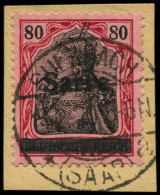 O SARRE - Poste - 16, Sur Fragment, Signé: 80p. Rouge Et Noir S. Rose - Gebruikt