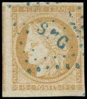 O SENEGAL - Poste - Colonies Générales 11, Oblitération "SNG" En Bleue - Usados