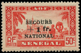 * SENEGAL - Poste - 173, "secours" Légèrement Doublé: 1f. S. 50c. Rouge - Ongebruikt
