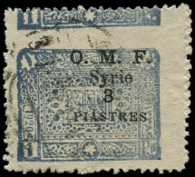 O SYRIE - Poste - 79, Surcharge Renversée, Non Dentelé En Haut: 3p. S. 1p. Bleu - Used Stamps