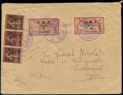 LET SYRIE - Poste Aérienne - 7/9, Dont 7 (x3) Sur Lettre Du 16/2/1922 - Airmail