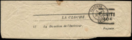 O TAHITI - Poste - 5A (A), Bande "la Cloche" 5/08/84: 10c. Noir - Usados
