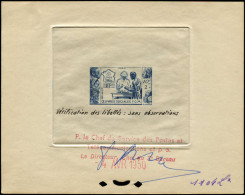 EPT TOGO - Poste - 254, épreuve D'atelier, Bon à Tirer En Bleu (1104), Datée Et Signée 04/04/1950 - Unused Stamps