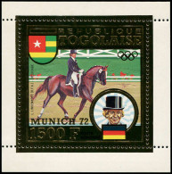 ** TOGO - Blocs Feuillets - 66A, Jeux Olympiques De Munich 1972, équitation (Michel) - Neufs