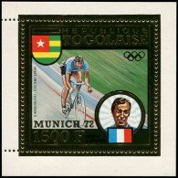 ** TOGO - Blocs Feuillets - 66B, Jeux Olympiques De Munich 1972, Cyclisme (Michel) - Unused Stamps