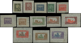 EPA TUNISIE - Poste - 29/41, 13 épreuves Dans La Couleur Petits Formats, Sur Soie (le 33 Déchirure En Angle) - Unused Stamps