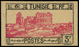 (*) TUNISIE - Poste - 142, Essai De Couleur Non Dentelé: 3f. Amphithéâtre D'El Djem - Unused Stamps