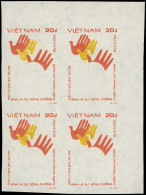 ** VIETNAM - Poste - 469G, Bloc De 4 Non Dentelé, Sans Le Fond (Proof): Conférence De La Paix - Viêt-Nam