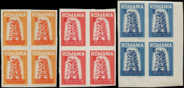 ** EUROPA SERIES - Poste - Roumanie Europa Maury 1/3, Blocs De 4 Non Dentelés, Complet - Otros - Asia