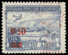 ** ALBANIE - Poste Aérienne - 50, Surcharge Rouge: 050 S. 2l. Rouge - Albanië