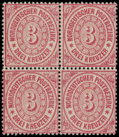 ** ALLEMAGNE  CONFEDE.NORD - Poste - 9, Bloc De 4 Luxe: 3k. Rose-carmin - Other & Unclassified