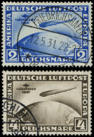 O ALLEMAGNE EMPIRE - Poste Aérienne - 38/39, Signés Scheller: Südamerikafahrt - Luchtpost & Zeppelin