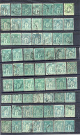 France Types Sages Lot Pour Recherches 105 Timbres - 1876-1898 Sage (Tipo II)