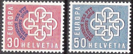 Schweiz Suisse 1959: Conférence PTT-Konferenz  Zu 349-350 Mi 681-682 Yv 632-633 ** MNH (Zu CHF 30.00) - Unused Stamps