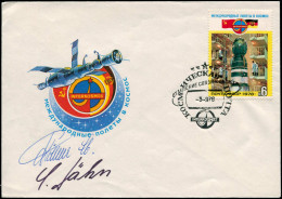 LET ALLEMAGNE - DDR - Poste Spatiale - Board Letter Soyus 31, Env. Illustrée Cachet Embarqué "Interkosmos 3/9/78 Saliout - Sonstige & Ohne Zuordnung
