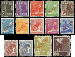 ** ALLEMAGNE BERLIN - Poste - 1/18, Complet 14 Valeurs: Berlin Rouge - Unused Stamps