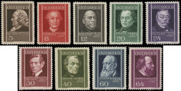 ** AUTRICHE - Poste - 506/14, Complet 9 Valeurs: Médecins - Unused Stamps