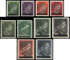 ** AUTRICHE - Poste - 543/52, Complet 10 Valeurs: Hitler Surchargés - Unused Stamps