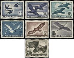 ** AUTRICHE - Poste Aérienne - 54/60, Complet 7 Valeurs: Oiseaux - Sonstige & Ohne Zuordnung