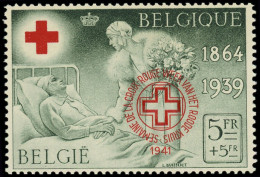** BELGIQUE - Poste - 582B, Surcharge Croix-Rouge Avec N°3358 Au Dos - Sonstige & Ohne Zuordnung