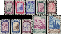 * ESPAGNE - Poste Aérienne - 202/11, Complet 10 Valeurs: Vierge Du Pilar - Unused Stamps