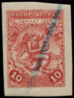 * GRECE - Poste - 169, Non Dentelé, Annulation Au Crayon Bleu: 10l. Rouge Jeux Olympiques De  1906 - Other & Unclassified
