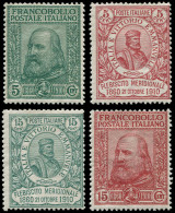 * ITALIE - Poste - 83/86, Effigie De Garibaldi (Sas. 87/90) - Mint/hinged