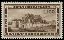 ** ITALIE - Poste - 537, 100l. République Romaine (Sas 600) - 1946-60: Nuevos