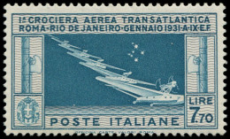 ** ITALIE - Poste Aérienne - 25a, "7" étoiles (Sas. 25A) - Correo Aéreo