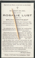 Oostrozebeke, Oost-Roosebeke, Tielt, Thielt, 1922, Rosalie Lust,  Vertriest - Devotion Images