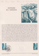 1978 FRANCE Document De La Poste Gorges Du Verdon N° 1996 - Documents Of Postal Services