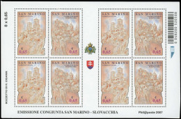 ** SAINT MARIN - Poste - 2109/10, Feuillet De 4 Paires, Sans La Couleur Noire Sur Le Dessin - Ungebraucht