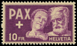 ** SUISSE - Poste - 417, Pax 10f. Violet S. Paille - Unused Stamps