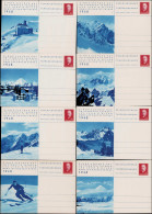 N TCHECOSLOVAQUIE - Entiers Postaux - Michel P 100/102, 3 Séries Complètes (32 Entiers) - Cartoline Postali