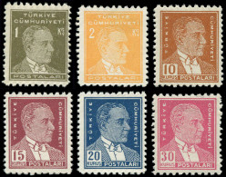 ** TURQUIE - Poste - Isfila 1652/57, Papier Médium, Complet: Atatürk - Unused Stamps
