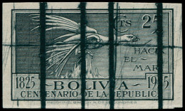 ESS BOLIVIE - Poste - 135, Non Dentelé En Noir, Annulation Plume (*): 25c. Condor - Bolivia