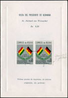 SPE BOLIVIE - Poste - 681, Paire Non Dentelée, Surcharge "Muestra", En Livret Office Des Postes: Président D'Allemagne - Bolivie