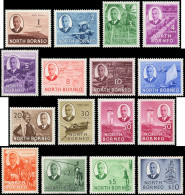 ** BORNEO NORD - Poste - 280/94, Complet 16 Valeurs: George VI - North Borneo (...-1963)