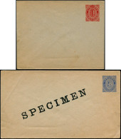 N CAIMANES - Entiers Postaux - 3 Enveloppes Différentes 1p. Rouge (x2), 2.50 Bleu, Dont Une Spécimen (1909) - Cayman (Isole)