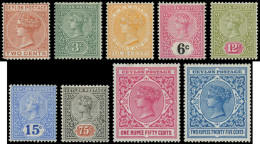 * CEYLAN - Poste - 129 +131 +136/42, Complet 9 Valeurs: Victoria (SG 256/64: 110£.) - Ceylon (...-1947)