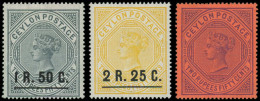 * CEYLAN - Poste - 132/34, Filigrane Cc, Complet 3 Valeurs - Ceylan (...-1947)