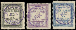 O COOK - Poste - 1/3, 3 Valeurs: Série Courante - Islas Cook