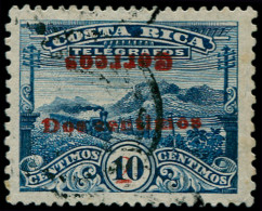 O COSTA RICA - Poste - 88a, Surcharge Rouge "Correos" Renversée: 2c. S. 10c. Bleu - Costa Rica